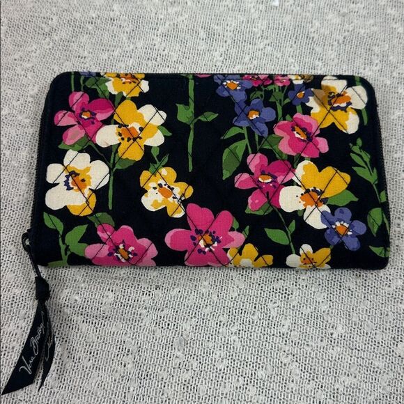 Vera Bradley Wildflower Garden Continental Zip Around Wallet - Picture 2 of 6